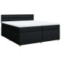 vidaXL Boxspringbett mit Matratze Schwarz 200x200 cm Stoff vidaXL Boxspringbett mit Matratze Schwarz 200x200 cm Stoff