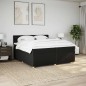 vidaXL Boxspringbett mit Matratze Schwarz 200x200 cm Stoff vidaXL Boxspringbett mit Matratze Schwarz 200x200 cm Stoff
