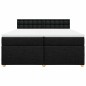 vidaXL Boxspringbett mit Matratze Schwarz 200x200 cm Stoff vidaXL Boxspringbett mit Matratze Schwarz 200x200 cm Stoff