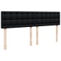 vidaXL Boxspringbett mit Matratze Schwarz 200x200 cm Stoff vidaXL Boxspringbett mit Matratze Schwarz 200x200 cm Stoff