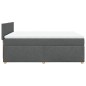 vidaXL Boxspringbett mit Matratze Dunkelgrau 140x190 cm Stoff vidaXL Boxspringbett mit Matratze Dunkelgrau 140x190 cm Stoff