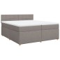 vidaXL Boxspringbett mit Matratze Taupe 200x200 cm Stoff vidaXL Boxspringbett mit Matratze Taupe 200x200 cm Stoff