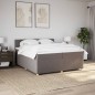 vidaXL Boxspringbett mit Matratze Taupe 200x200 cm Stoff vidaXL Boxspringbett mit Matratze Taupe 200x200 cm Stoff