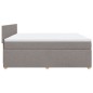 vidaXL Boxspringbett mit Matratze Taupe 200x200 cm Stoff vidaXL Boxspringbett mit Matratze Taupe 200x200 cm Stoff
