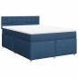 vidaXL Boxspringbett mit Matratze Blau 140x190 cm Stoff vidaXL Boxspringbett mit Matratze Blau 140x190 cm Stoff