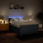 vidaXL Boxspringbett mit Matratze Blau 140x190 cm Stoff vidaXL Boxspringbett mit Matratze Blau 140x190 cm Stoff