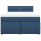 vidaXL Boxspringbett mit Matratze Blau 140x190 cm Stoff vidaXL Boxspringbett mit Matratze Blau 140x190 cm Stoff