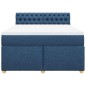 vidaXL Boxspringbett mit Matratze Blau 140x190 cm Stoff vidaXL Boxspringbett mit Matratze Blau 140x190 cm Stoff