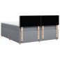 vidaXL Boxspringbett mit Matratze Hellgrau 200x200 cm Stoff vidaXL Boxspringbett mit Matratze Hellgrau 200x200 cm Stoff