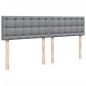 vidaXL Boxspringbett mit Matratze Hellgrau 200x200 cm Stoff vidaXL Boxspringbett mit Matratze Hellgrau 200x200 cm Stoff