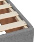 vidaXL Boxspringbett mit Matratze Hellgrau 200x200 cm Stoff vidaXL Boxspringbett mit Matratze Hellgrau 200x200 cm Stoff