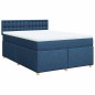 vidaXL Boxspringbett mit Matratze Blau 140x190 cm Stoff vidaXL Boxspringbett mit Matratze Blau 140x190 cm Stoff