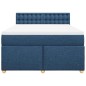 vidaXL Boxspringbett mit Matratze Blau 140x190 cm Stoff vidaXL Boxspringbett mit Matratze Blau 140x190 cm Stoff