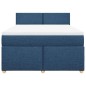 vidaXL Boxspringbett mit Matratze Blau 140x190 cm Stoff vidaXL Boxspringbett mit Matratze Blau 140x190 cm Stoff