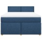 vidaXL Boxspringbett mit Matratze Blau 140x200 cm Stoff vidaXL Boxspringbett mit Matratze Blau 140x200 cm Stoff