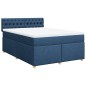 vidaXL Boxspringbett mit Matratze Blau 140x200 cm Stoff vidaXL Boxspringbett mit Matratze Blau 140x200 cm Stoff