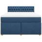 vidaXL Boxspringbett mit Matratze Blau 140x200 cm Stoff vidaXL Boxspringbett mit Matratze Blau 140x200 cm Stoff