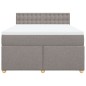 vidaXL Boxspringbett mit Matratze Taupe 140x200 cm Stoff vidaXL Boxspringbett mit Matratze Taupe 140x200 cm Stoff