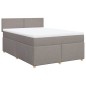 vidaXL Boxspringbett mit Matratze Taupe 140x200 cm Stoff vidaXL Boxspringbett mit Matratze Taupe 140x200 cm Stoff
