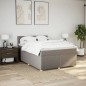 vidaXL Boxspringbett mit Matratze Taupe 140x200 cm Stoff vidaXL Boxspringbett mit Matratze Taupe 140x200 cm Stoff