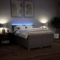 vidaXL Boxspringbett mit Matratze Taupe 140x200 cm Stoff vidaXL Boxspringbett mit Matratze Taupe 140x200 cm Stoff