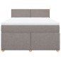 vidaXL Boxspringbett mit Matratze Taupe 140x200 cm Stoff vidaXL Boxspringbett mit Matratze Taupe 140x200 cm Stoff