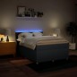 vidaXL Boxspringbett mit Matratze Blau 160x200 cm Stoff vidaXL Boxspringbett mit Matratze Blau 160x200 cm Stoff