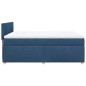vidaXL Boxspringbett mit Matratze Blau 160x200 cm Stoff vidaXL Boxspringbett mit Matratze Blau 160x200 cm Stoff