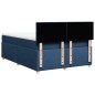 vidaXL Boxspringbett mit Matratze Blau 160x200 cm Stoff vidaXL Boxspringbett mit Matratze Blau 160x200 cm Stoff