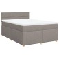 vidaXL Boxspringbett mit Matratze Taupe 160x200 cm Stoff vidaXL Boxspringbett mit Matratze Taupe 160x200 cm Stoff