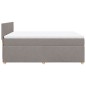 vidaXL Boxspringbett mit Matratze Taupe 160x200 cm Stoff vidaXL Boxspringbett mit Matratze Taupe 160x200 cm Stoff