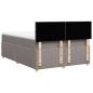 vidaXL Boxspringbett mit Matratze Taupe 160x200 cm Stoff vidaXL Boxspringbett mit Matratze Taupe 160x200 cm Stoff
