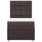 vidaXL Boxspringbett mit Matratze Dunkelbraun 90x190 cm Stoff vidaXL Boxspringbett mit Matratze Dunkelbraun 90x190 cm Stoff
