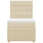 vidaXL Boxspringbett mit Matratze Creme 90x190 cm Stoff vidaXL Boxspringbett mit Matratze Creme 90x190 cm Stoff