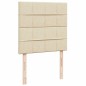 vidaXL Boxspringbett mit Matratze Creme 90x190 cm Stoff vidaXL Boxspringbett mit Matratze Creme 90x190 cm Stoff