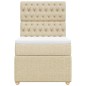 vidaXL Boxspringbett mit Matratze Creme 90x190 cm Stoff vidaXL Boxspringbett mit Matratze Creme 90x190 cm Stoff