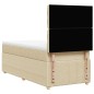 vidaXL Boxspringbett mit Matratze Creme 90x190 cm Stoff vidaXL Boxspringbett mit Matratze Creme 90x190 cm Stoff