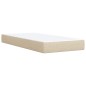 vidaXL Boxspringbett mit Matratze Creme 90x190 cm Stoff vidaXL Boxspringbett mit Matratze Creme 90x190 cm Stoff