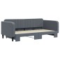 vidaXL Tagesbett Ausziehbar Dunkelgrau 100x200 cm Samt vidaXL Tagesbett Ausziehbar Dunkelgrau 100x200 cm Samt