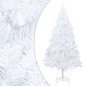 Künstlicher Weihnachtsbaum mit LEDs & Kugeln Weiß 150 cm PVC Künstlicher Weihnachtsbaum mit LEDs & Kugeln Weiß 150 cm PVC