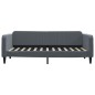 vidaXL Tagesbett Ausziehbar Dunkelgrau 100x200 cm Samt vidaXL Tagesbett Ausziehbar Dunkelgrau 100x200 cm Samt