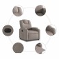 vidaXL Relaxsessel Elektrisch Taupe Stoff vidaXL Relaxsessel Elektrisch Taupe Stoff