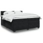 vidaXL Boxspringbett mit Matratze Schwarz 200x200 cm Samt vidaXL Boxspringbett mit Matratze Schwarz 200x200 cm Samt