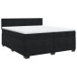 vidaXL Boxspringbett mit Matratze Schwarz 200x200 cm Samt vidaXL Boxspringbett mit Matratze Schwarz 200x200 cm Samt