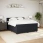 vidaXL Boxspringbett mit Matratze Schwarz 200x200 cm Samt vidaXL Boxspringbett mit Matratze Schwarz 200x200 cm Samt