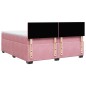 vidaXL Boxspringbett mit Matratze Rosa 200x200 cm Samt vidaXL Boxspringbett mit Matratze Rosa 200x200 cm Samt