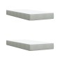 vidaXL Boxspringbett mit Matratze Hellgrau 200x200 cm Samt vidaXL Boxspringbett mit Matratze Hellgrau 200x200 cm Samt