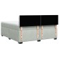 vidaXL Boxspringbett mit Matratze Hellgrau 200x200 cm Samt vidaXL Boxspringbett mit Matratze Hellgrau 200x200 cm Samt