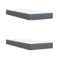 vidaXL Boxspringbett mit Matratze Dunkelgrau 200x200 cm Samt vidaXL Boxspringbett mit Matratze Dunkelgrau 200x200 cm Samt