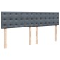 vidaXL Boxspringbett mit Matratze Dunkelgrau 200x200 cm Samt vidaXL Boxspringbett mit Matratze Dunkelgrau 200x200 cm Samt